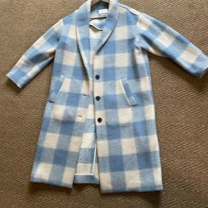 Isabel marant etiole blue plaid coat